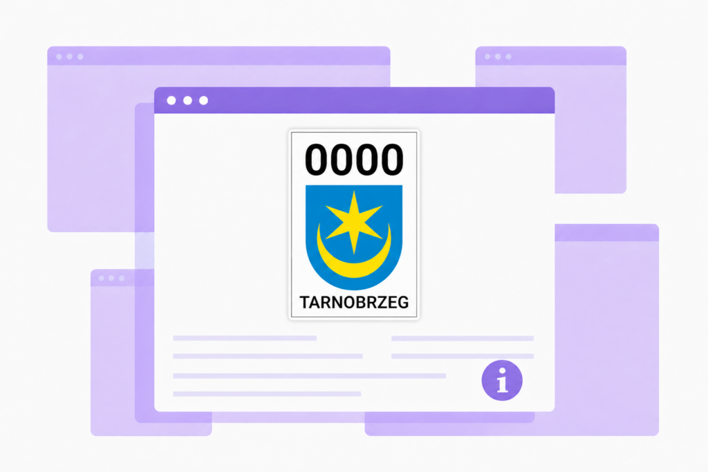 Numery boczne - oznakowanie taksówki w Tarnobrzegu