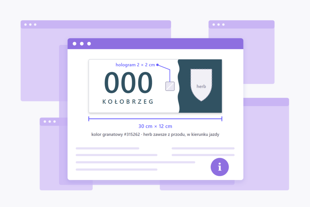 Emblemat boczny - oznakowanie taksówki w Kołobrzegu